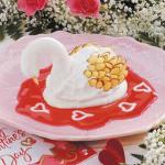 American Valentine Swans Dessert