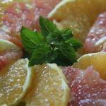 British Salad from Citrus Fruits Dessert