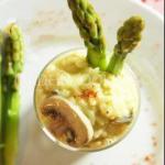 British Saffron Risotto with Mushrooms and Asparagus Dinner