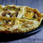 British Salted Pie with Asparagus Cooked and Robiola Breakfast