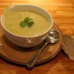 British Courgette Soup with Lemon and Parmesan Cheese Appetizer