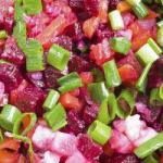 Russian Russian Salad with Beetroot and Potatoes Appetizer