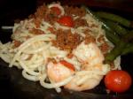 Australian Spicy Garlic Shrimp and Tomato Spaghetti Dinner