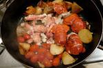 American Sauteed Lobster With Potatoes Tomatoes and Basil Recipe Appetizer