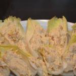 American Barchette of Endive with Eggs and Salmon Appetizer