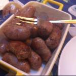 American Sausage Baked with Wine Appetizer