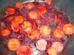 American Sauteed Beets With Carrot Medallions Appetizer