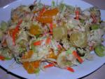 American Tropical Fruit and Nut Coleslaw Dessert