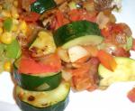 American Zucchini With Onion and Tomato Dinner