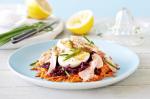 American Beetroot And Carrot Salad With Salmon And Egg Recipe Appetizer