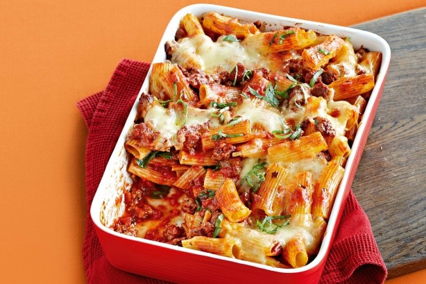 American minute Sausage Pasta Bake Recipe Appetizer