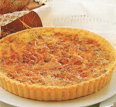 French Blue Cheese And Onion Flan Appetizer