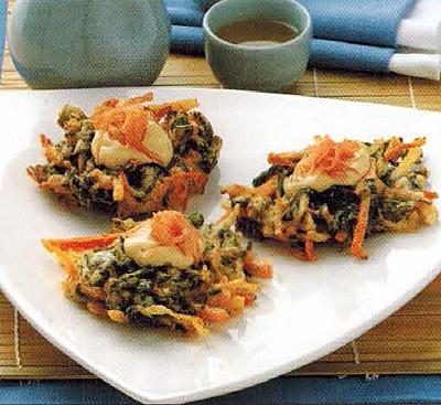 Japanese Vegetable Tempura Patties Appetizer