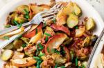 Australian Roasted Apple And Brussels Sprouts With Crispy Bacon Recipe BBQ Grill
