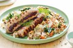 Australian Sausages With Creamy Lentils And Bacon Recipe Appetizer
