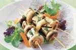 American Grilled Mushroom And Haloumi Skewers Recipe Appetizer