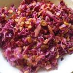 Indian Red Cabbage Salad on Indian Art Appetizer