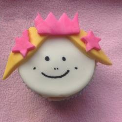 American Princess Muffins with Fondant Decorated Dessert