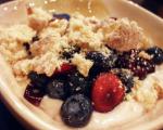 American Cherries and Blueberries With Frangelico Mascarpone Dessert