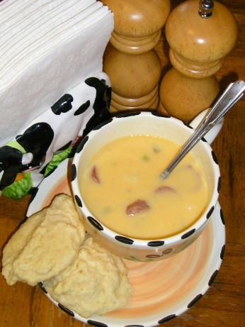 American Smoked Sausage Beer Cheese Soup Appetizer