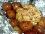 American Roasted Garlic Heads and New Potatoes With Rosemary Dinner