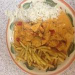 Chicken in Spicy Sauce of Tomatoes and Cream recipe