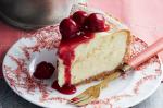 British White Chocolate Cheesecake With Sour Cherry Sauce Recipe Dessert