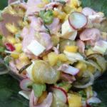 Canadian Sausage Salad with Pineapple Appetizer