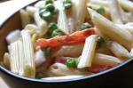 American Penne Salad With Peppers and Peas Dinner