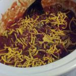 American Slow Cooker Double Cheese Chili Dinner