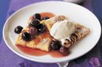 American Blintzes With Sour Cream And Cherries Recipe Breakfast