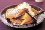 American Coffee Hotcakes With Poached Pear Recipe Dessert
