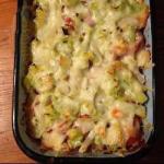 American Leek Casserole with Minced Meat and Potatoes Appetizer