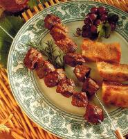 American Wine and Rosemary Lamb Skewers BBQ Grill