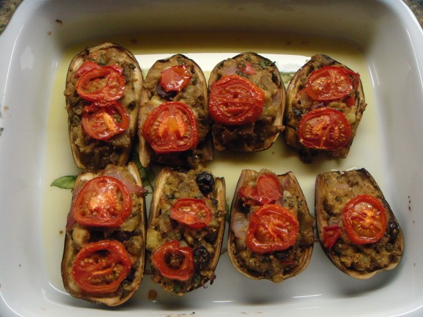 American Stuffed Eggplant aubergine 4 Appetizer