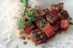 Cubed Steak With Chilli And Coriander Dressing Recipe recipe