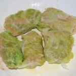 American Fagottini of Cabbage and Sausage Appetizer