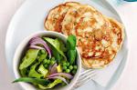 Australian Zucchini And Mint Ricotta Pancakes With Pea Salad Recipe Appetizer