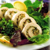 Canadian Chicken Pinwheels with Bleu Cheese and Herbs Appetizer