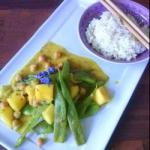 Caribbean Real Creole Beans Curry with Coconut and Mango Dinner
