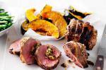 American Roast Lamb With Couscous Date and Pistachio Stuffing Recipe Dinner