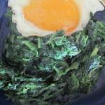 Australian Spinach with Fried Egg Appetizer