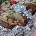 Australian Potatoes En Papillote with Provolone Cheese and Bacon Appetizer