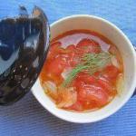 Australian Cold Tomato Soup with Dill Appetizer