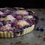 American Blueberry Peach Tart with Lavender Appetizer