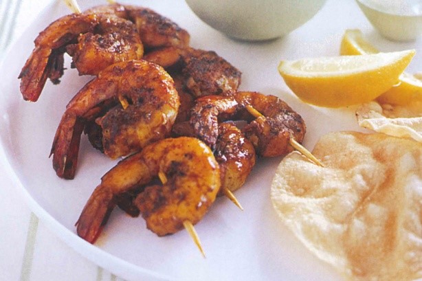 Australian Spiced Prawn Skewers Recipe Dinner