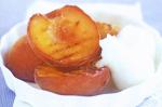 Australian Chargrilled Peaches With Sorbet Recipe Dessert