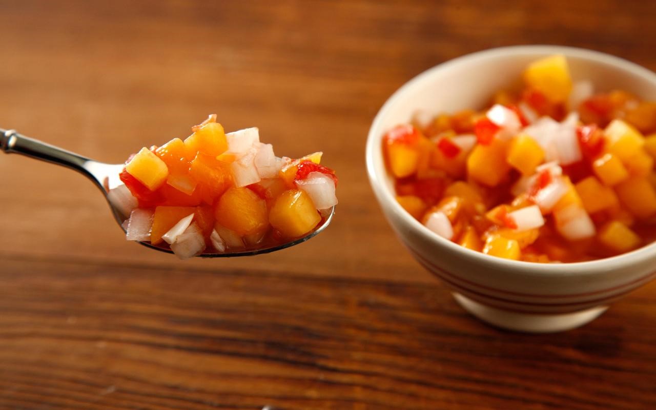 American Peach Tomato and Sweet Onion Salsa Recipe Appetizer