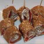 Rolls of Buckwheat Cakes with Smoked Salmon recipe