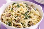 American Mushroom Herb And Spinach Fettuccine Recipe Dinner